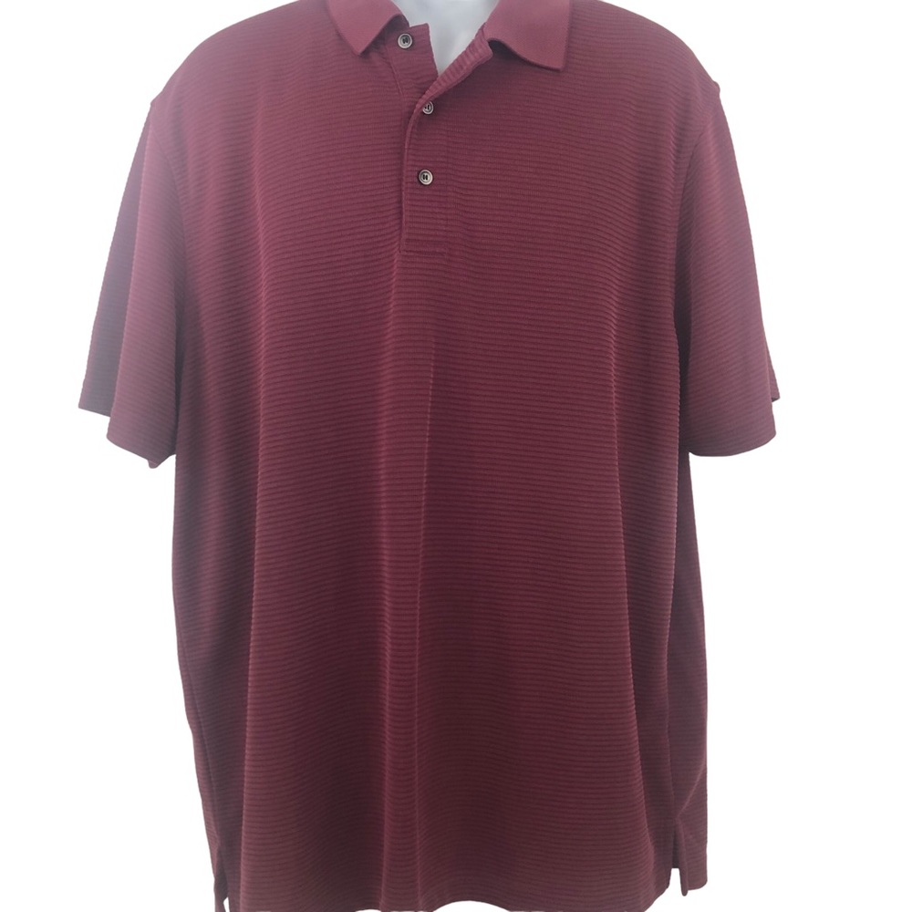 Calvin Klein XL Red 3 Button Short Sleeve Shirt